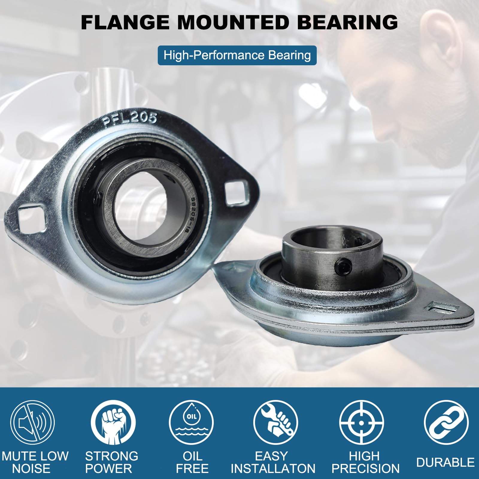 SBPFL205-16 Flange Bearings - 2 Pack -3 SBPFL205-16 Flange Bearings - 2 Pack -3