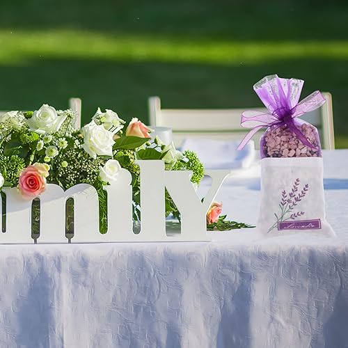 Miniatura 7 de Paquete de 25 bolsas vacías de lavanda para cogollos de lavanda, bolsas de gasa de organza rosa (morado oscuro)