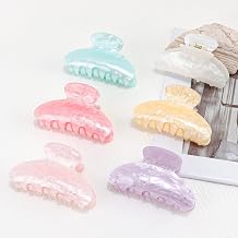 Canitor Hair Claw Clips for Women Acrylic Marbled Hair Clips for Thick Thin Hair Emi Cute Hair Accessories for Girls Teen Gifts Stocking Stuffers Bulk Pack