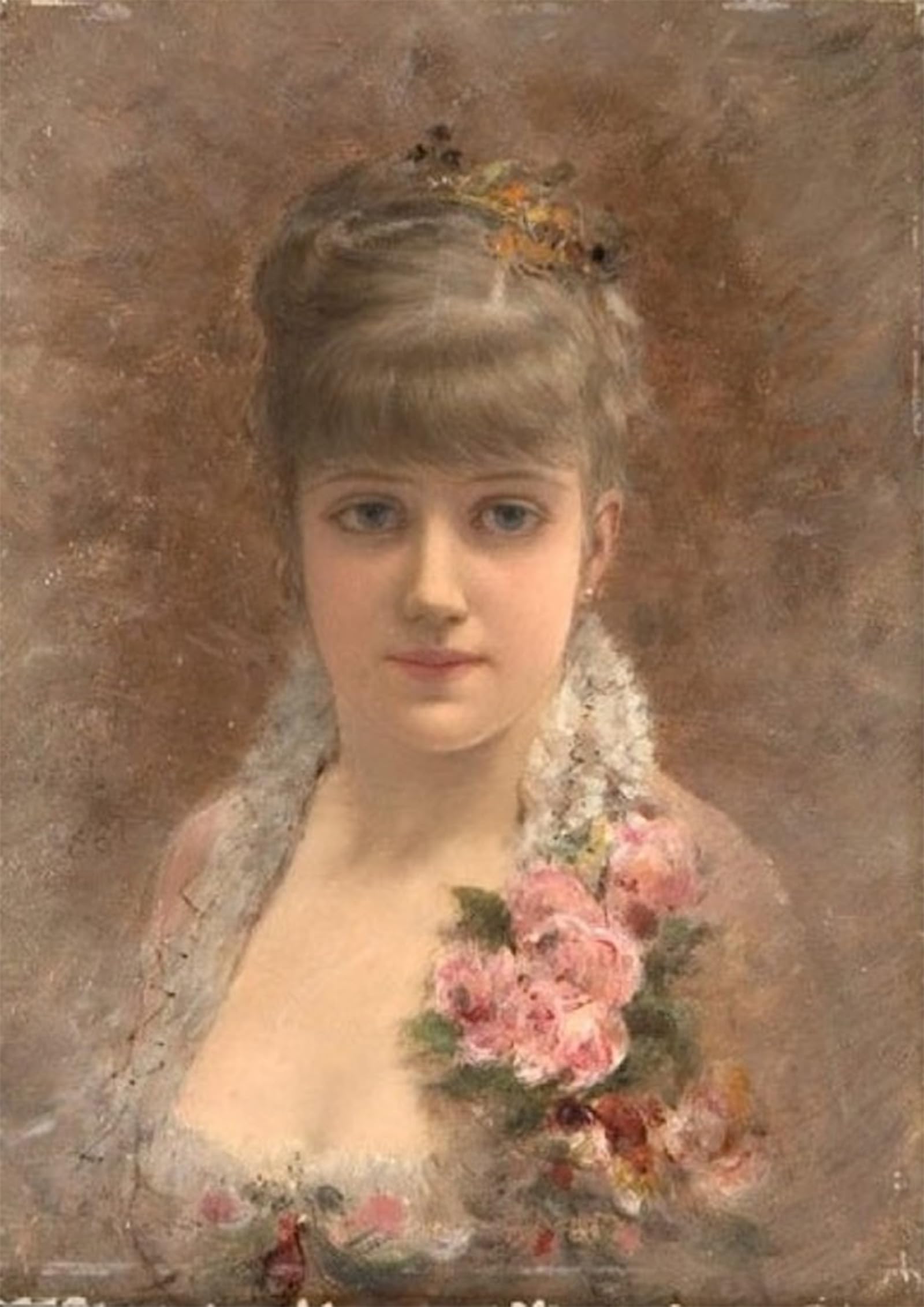 Tableau portrait de dame Jan Van Beers pour decorer un salon cosy et elegant - 5
