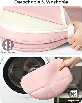 Mamatepe Leather Baby Changing Pad with Waterproof & Wipe-Clean for Dresser and Table, Lightweight and Portable - Memory Foam Cushion for Comfort, 28X16 Pink