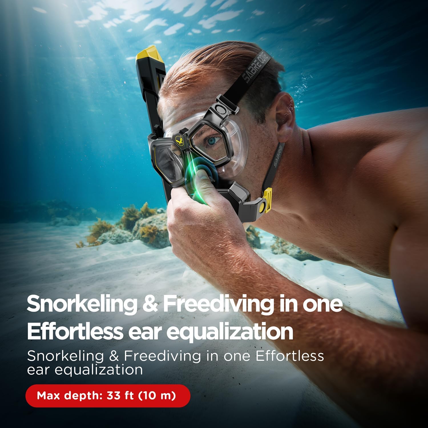 Full Face Snorkel Mask for Adults Teen, Snorkel Mask with Ear Equalization, Quick Release Anti-Leak and Anti-Fog with Mesh Bag for Snorkeling, Lightweight Diving Mask, Swimming, One Size - Image 3