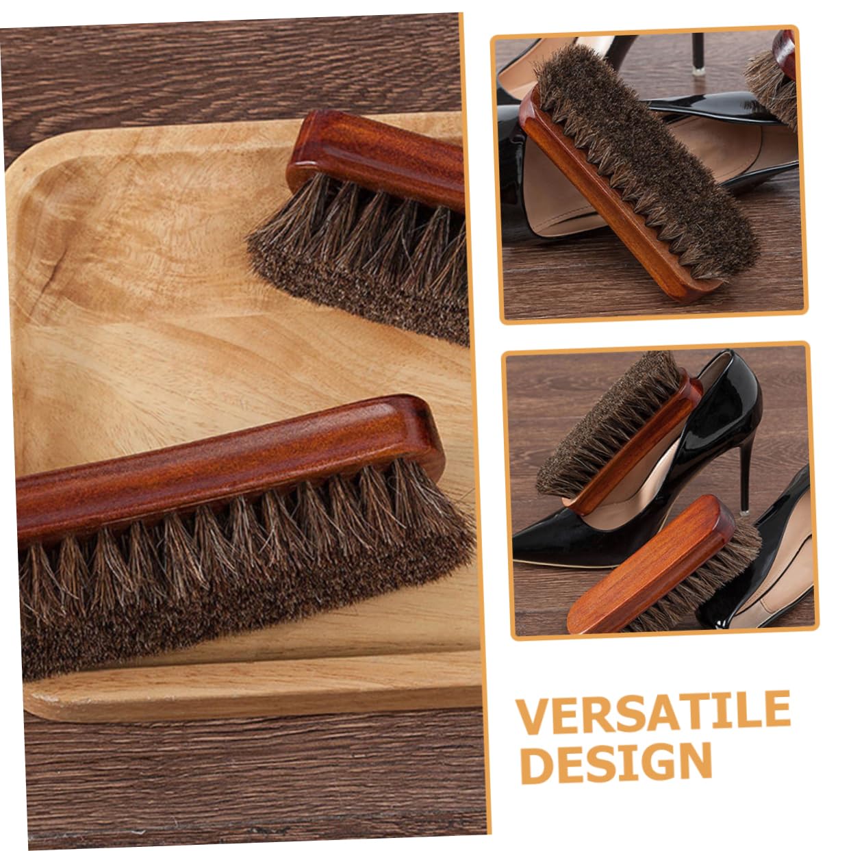 10pezzi Spazzole Per Scarpe Con Setole Di Cavallo Spazzole Per Pulizia e Lucidatura Scarpe Per Stivali e Accessori Design Ergonomico e Facile Da Usare