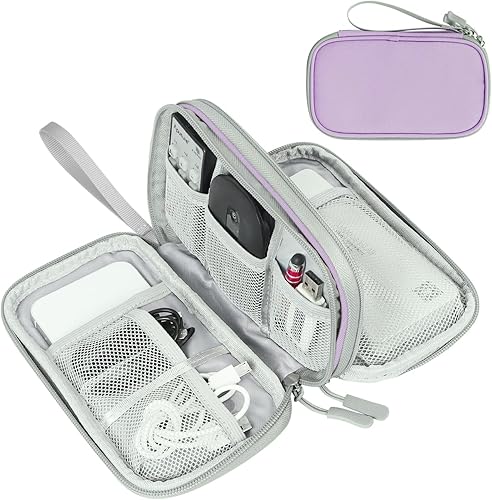 FYY Organizador electrónico, organizador de cables de viaje, bolsa de transporte para accesorios electrónicos, portátil, impermeable, doble capa,