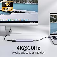 UGREEN Revodok 105 USB-C Hub 100W PD Töltéssel, 4K HDMI, 3x USB-A Port Multiport Adapter MacBook iPad iPhone Samsung Laptop 8