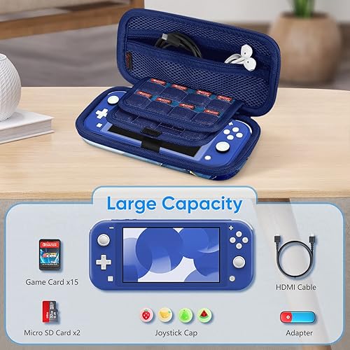 Miniatura 8 de Fintie Carrying Case for Nintendo Switch Lite 2019, Shockproof Hard Shell Protective Cover Travel Bag w15 Game Card & 2 Micro SD Card Slots for