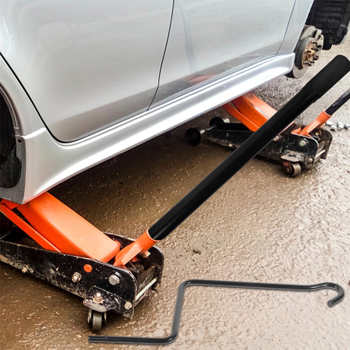3pcs Scissor Lift Jack Handle Tire Lifting Tools for Efficient Vehicle Essential Replacement for Car and Truck Jack Systems