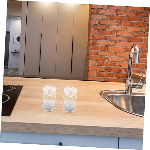 Miniatura 6 de OUNONA 2 tarros portátiles de viaje para especias, elegantes recipientes de condimentos de cristal recargables para cocina, comedor al aire libre y