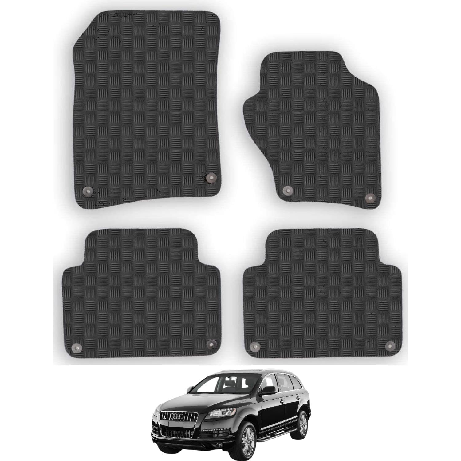 Buy Car Mats for Audi Q7 (20062016) Tailored Fit Rubber Floor Mat Set