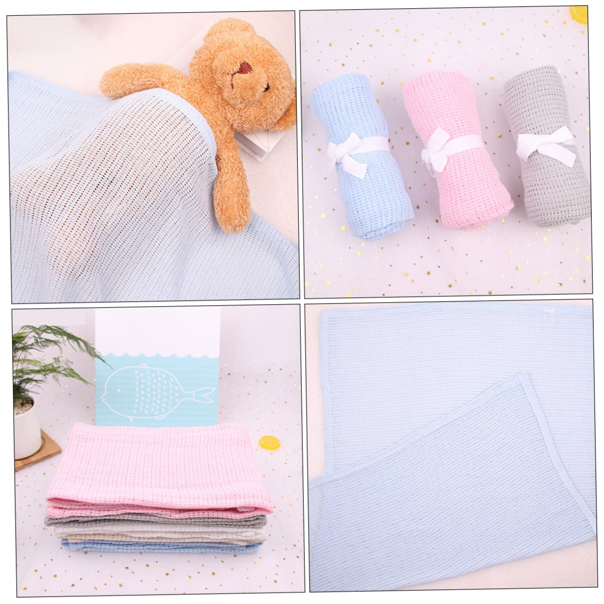BESTonZON 6piezas para Niño Niña De Swaddle para Cuna Carrito y Uso Diario Suaves
