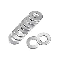 Vista 9 de uxcell Arandela plana de acero al carbono de 0.31" x 0.12" x 0.02" para tornillo de perno 100pcs