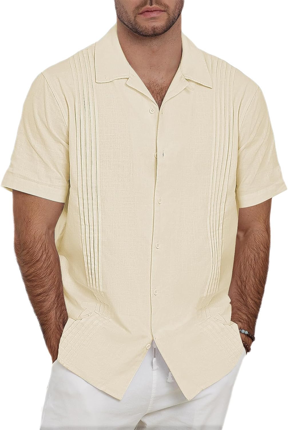 Amazon JEKAOYI Camisas De Manga Corta De Lino Con Botones Para amazon-jekaoyi-camisas-de-manga-corta-de-lino-con-botones-para