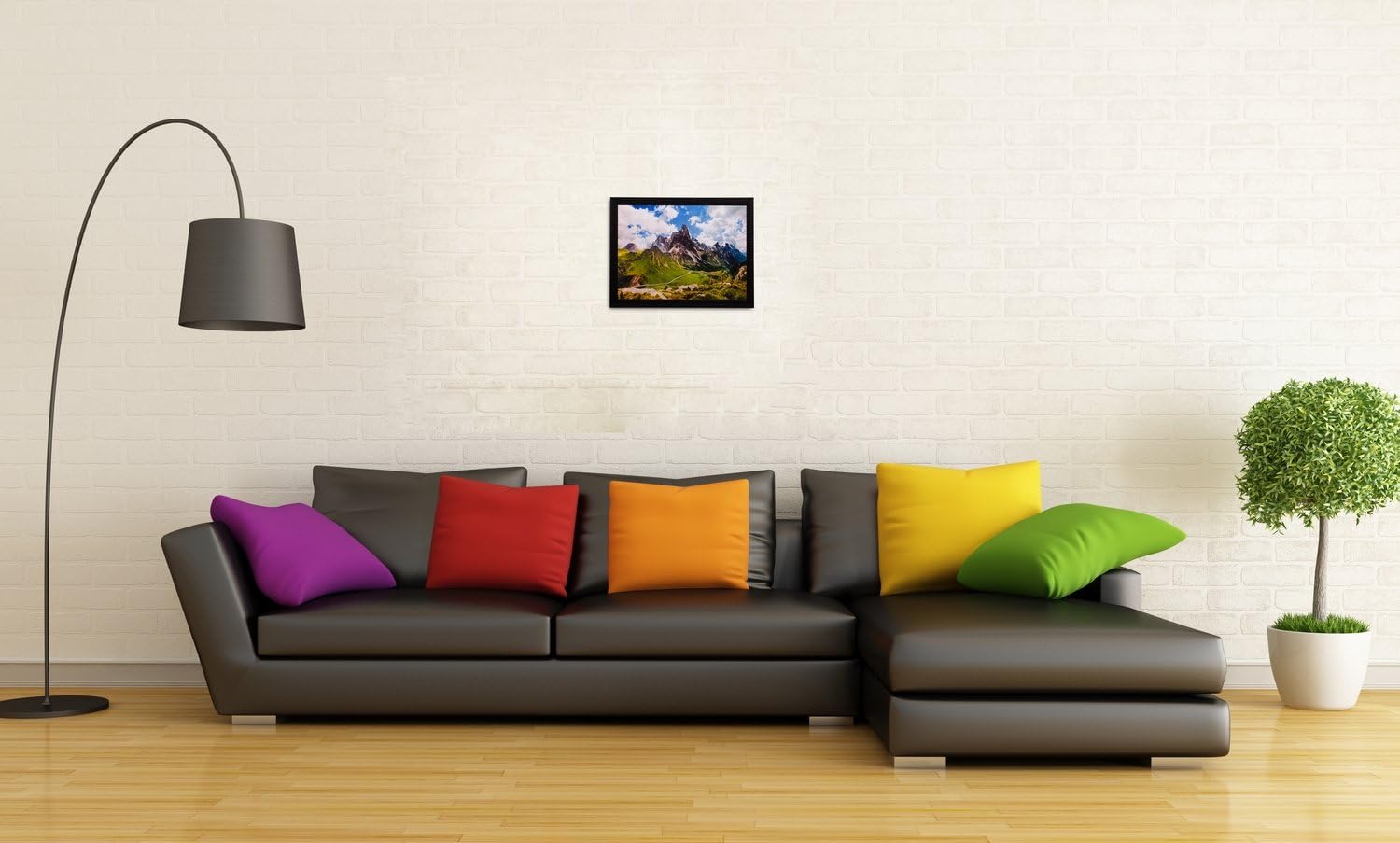 eCraftIndia Mountains View Matt Textured UV Art Painting