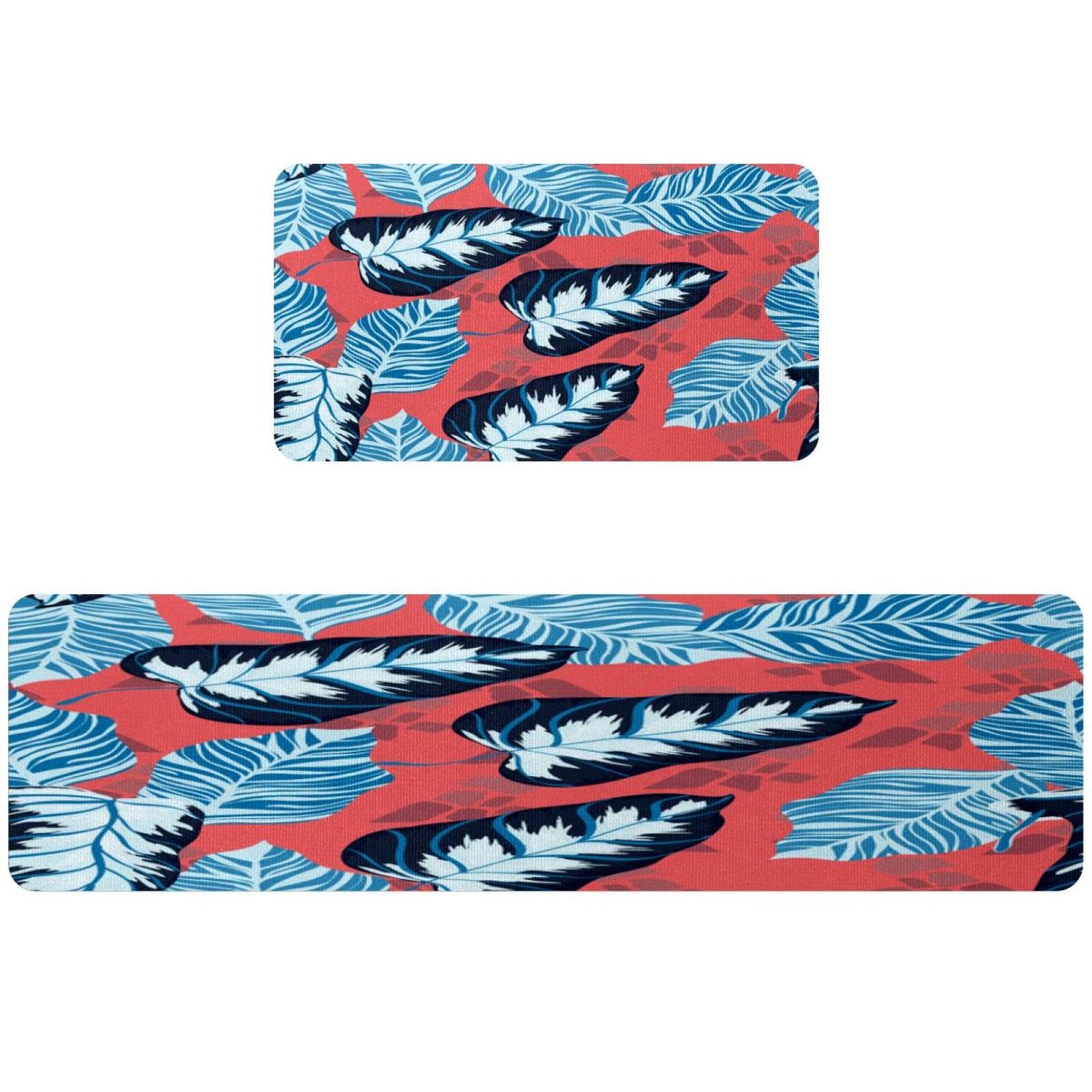 Tapete absorbente para cocina VAPOKF lavable y alfombra antideslizante para pasillo, 2 piezas