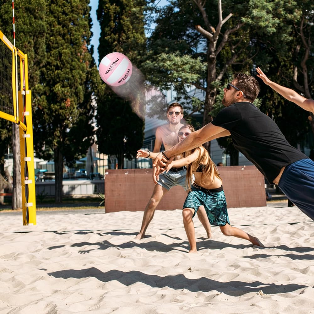Ballon de Volley, Ballon Beach Volley Taille 5, Résistant à L’éclatement, pour Entraînement et Compétition en Salle, Idéal pour Les Piscines, Les Gymnases et Les Salles de Sport