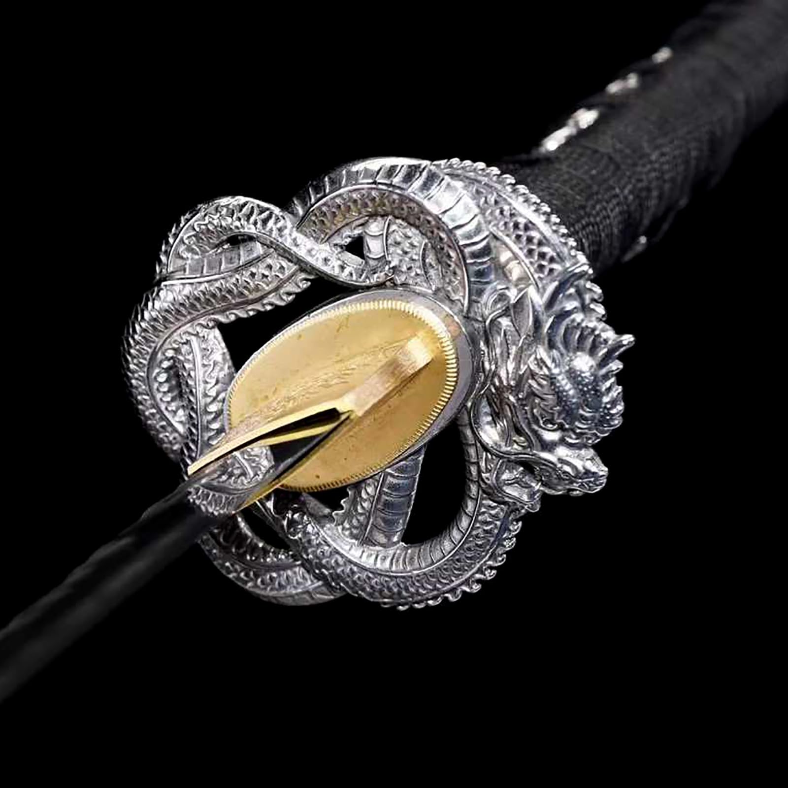 103cm handgefertigtes Samurai Schwert,T10 Stahl Klinge und Titanium Stahl Handschutz,Massivholz Scheide mit Lack,echtes Katana Schwert für Verschenken,Sammeln,Kampfsport,Dekorieren,Requisite,Fitness