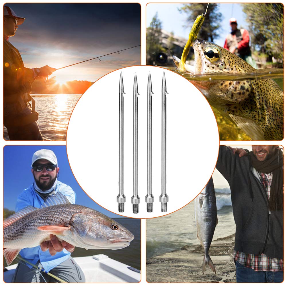 Long Handle Fishing Gig Gaff Hook 8mm Stainless Steel Spear for Pond River Lake Fishing Pole Compatible Easy Carry for Fish Frog : Sports & Outdoors