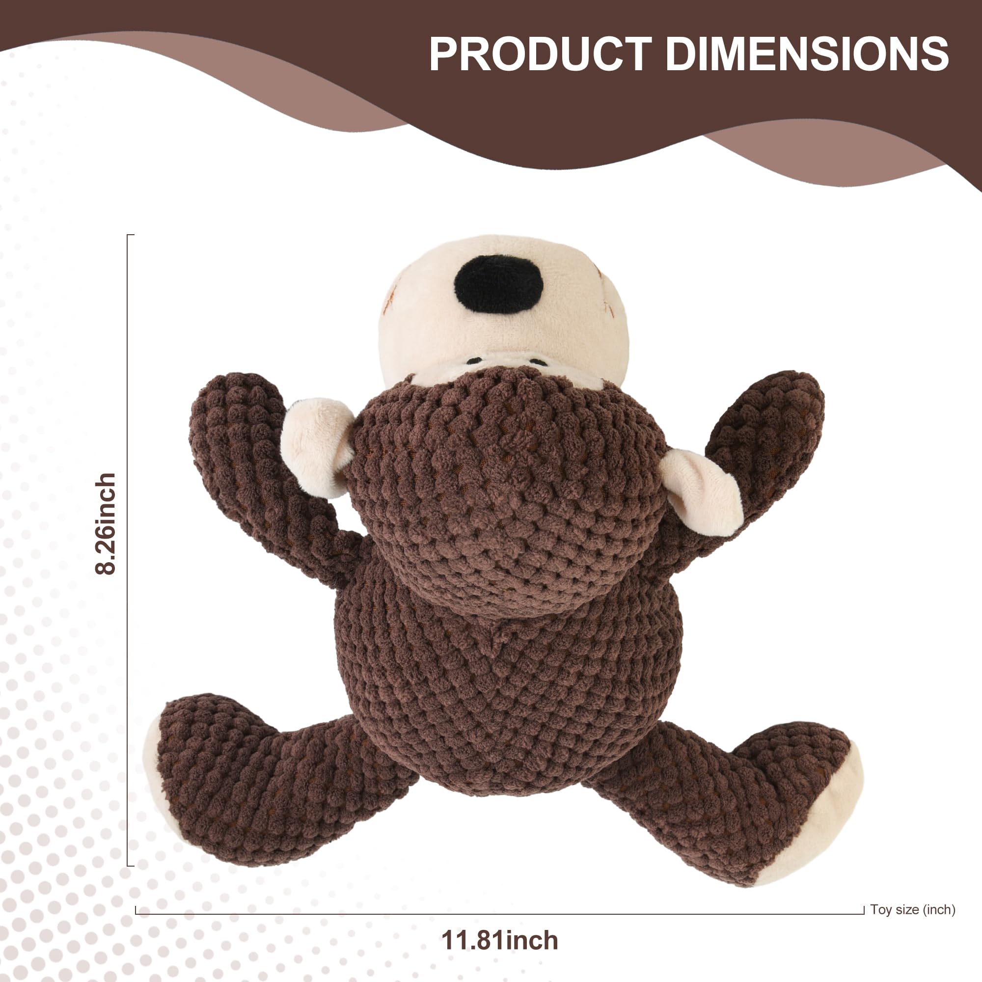 Stuffed Toy Interactive Stuffed Doggy YASREKUYI Dog Squeaky Toys