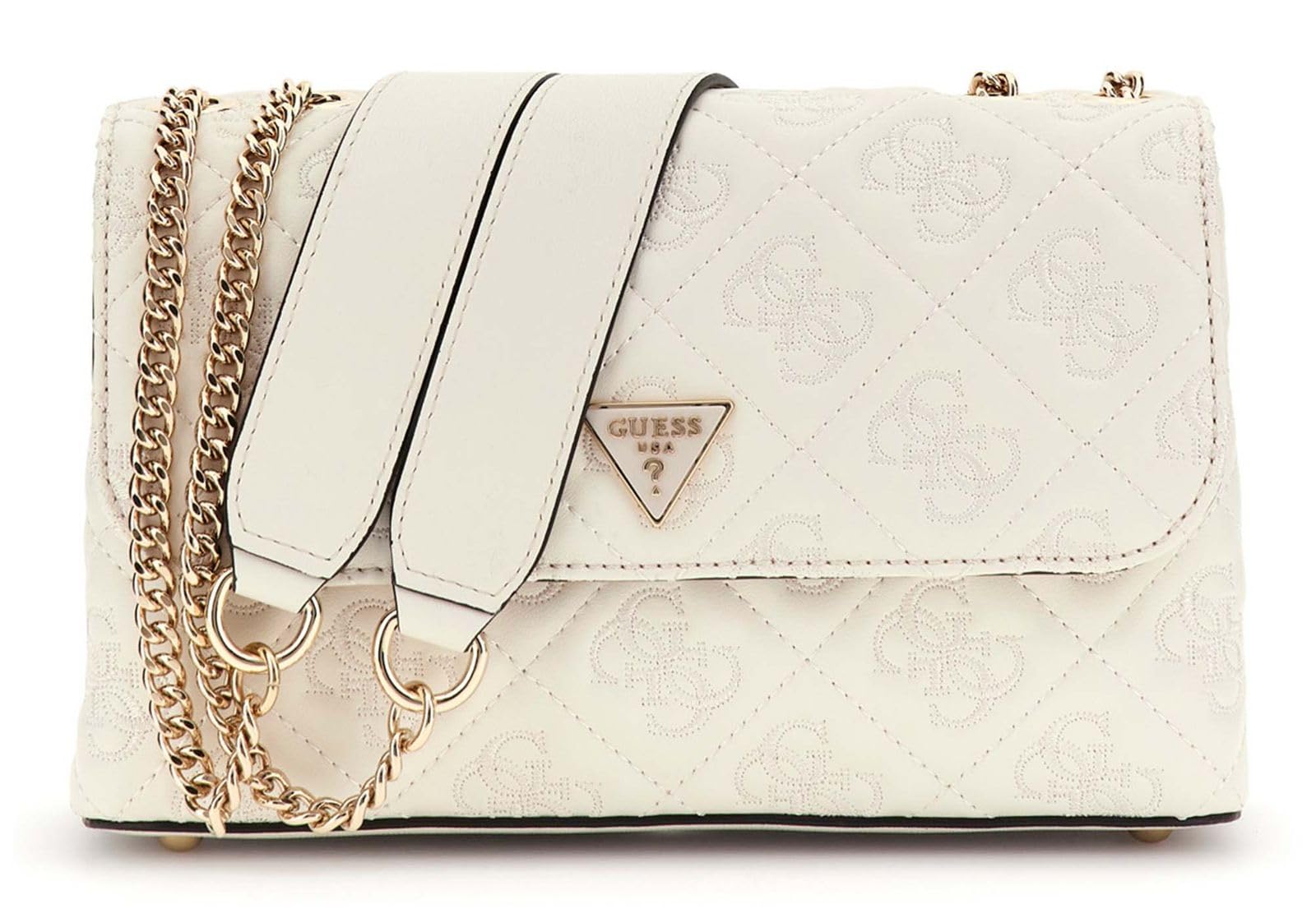 Guess Adelasia Convertible Xbody Flap Bag Creme White-image