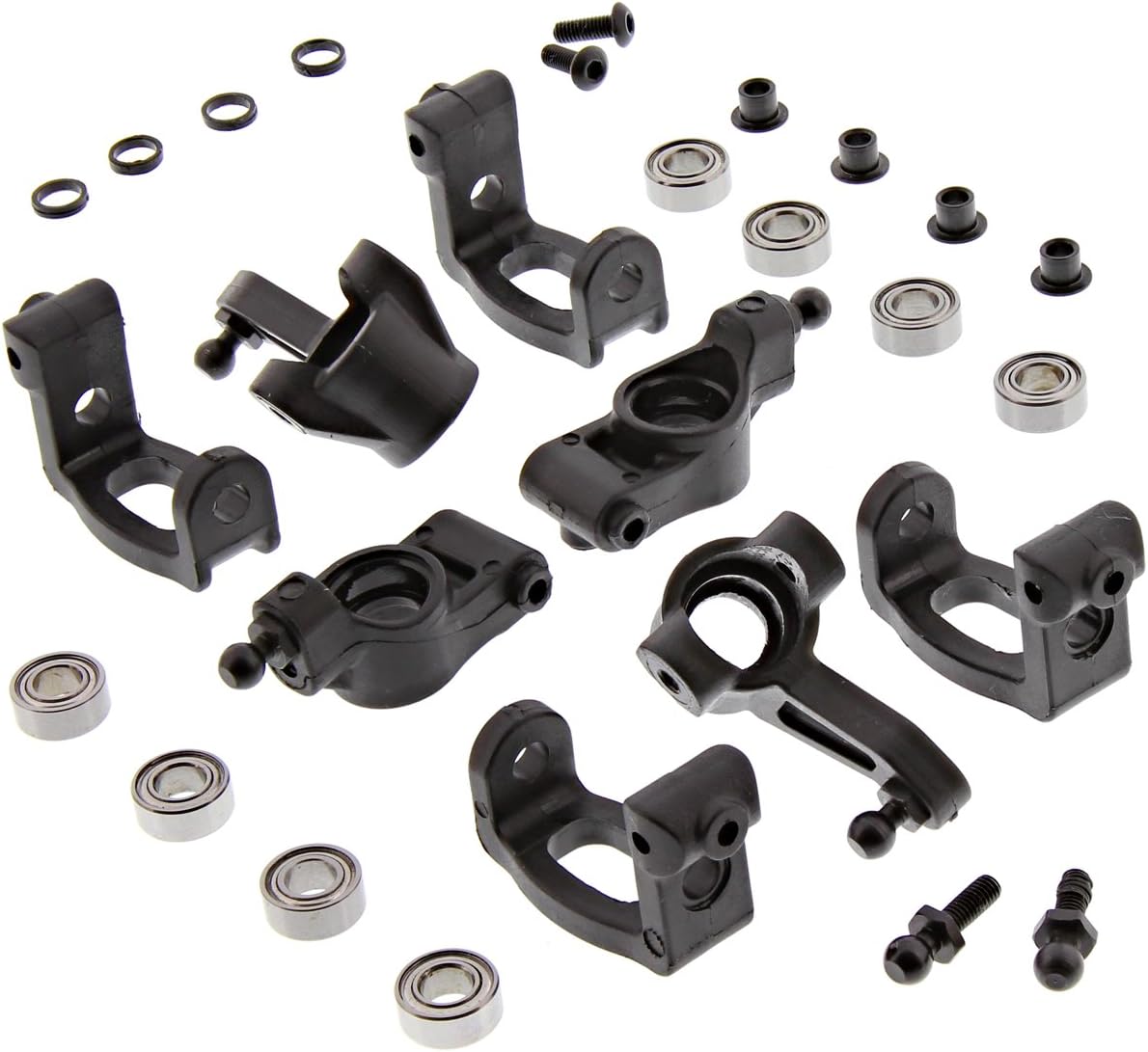 HPI 1/10 RS4 Sport 3 4WD Drift FRONT & REAR UPRIGHT AXLE CARRIERS & BEARINGS