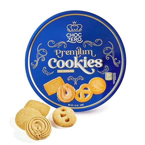ChocZero Keto Butter Cookies Regalo de mantequilla danesa sin azĂşcar, sin gluten, bajas en carbohidratos (1 lata, 12 onzas) ChocZero Keto Butter Cookies Regalo de mantequilla danesa sin azĂşcar, sin gluten, bajas en carbohidratos (1 lata, 12 onzas)