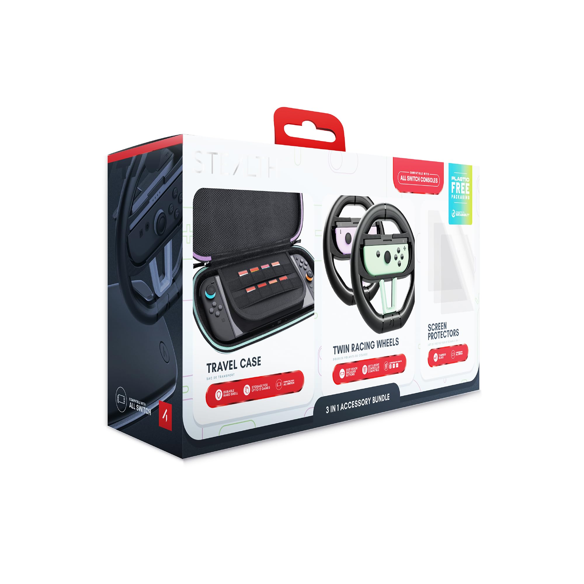 STEALTH 3-in-1 Accessory Bundle, Compatible with Switch, Switch 2