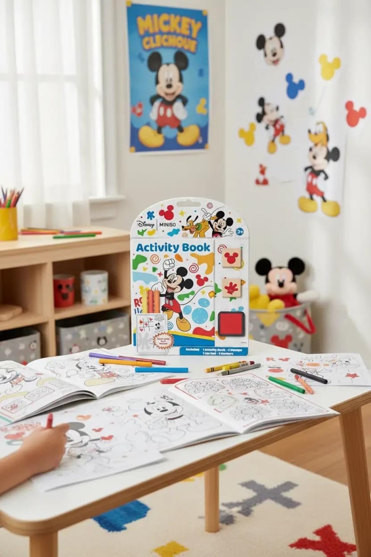 MINISO Mickey Mouse Damga Çizim Boyama Seti, 2022958410104