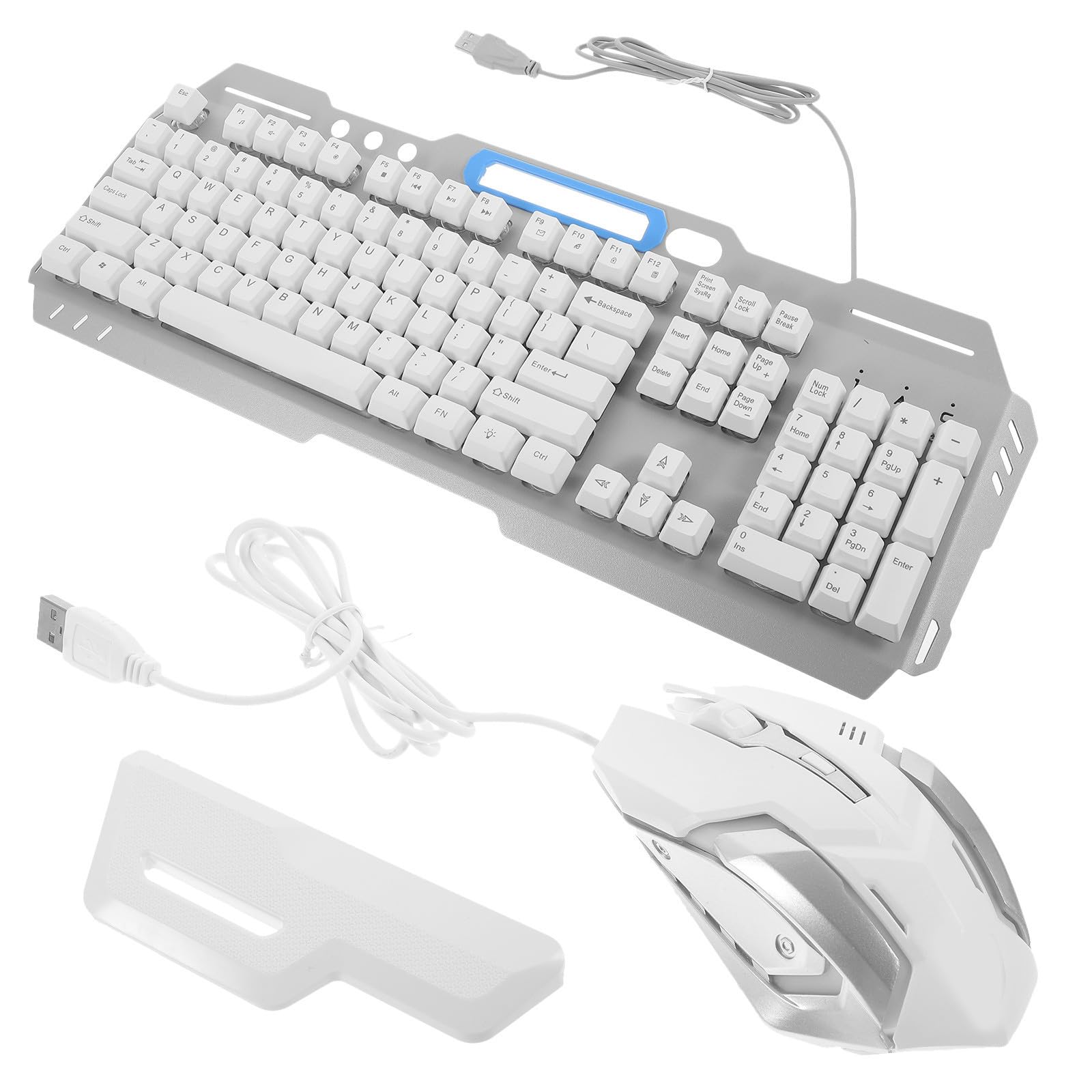Tastiera Mouse Wireless Mini Portatile in Metallo, Plug And Play