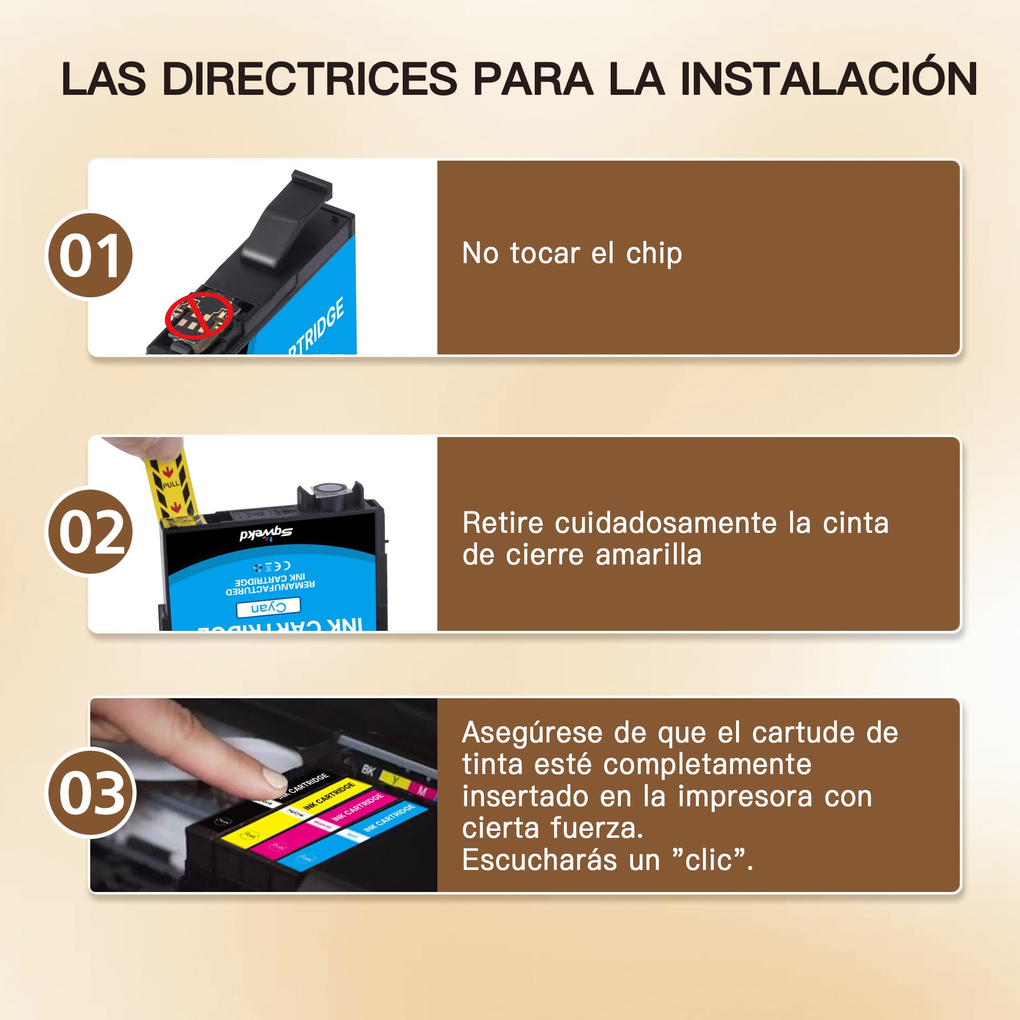 Cartucho Compatible para Epson 604XL Negro Cian Magenta Amarillo 4 Negro 2 Cian 2 Magenta 2 Amarillo