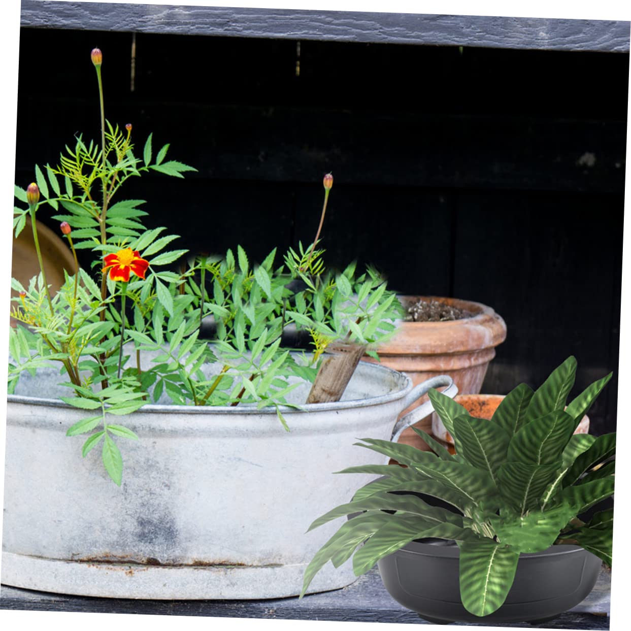 SUPVOX 2 Piezas Macetero Grande Ovalado De PláStico con Drenaje para JardíN Y BonsáI Maceta para Plantas Y Flores Uso En Hogar Oficina BalcóN Y DecoracióN Exterior