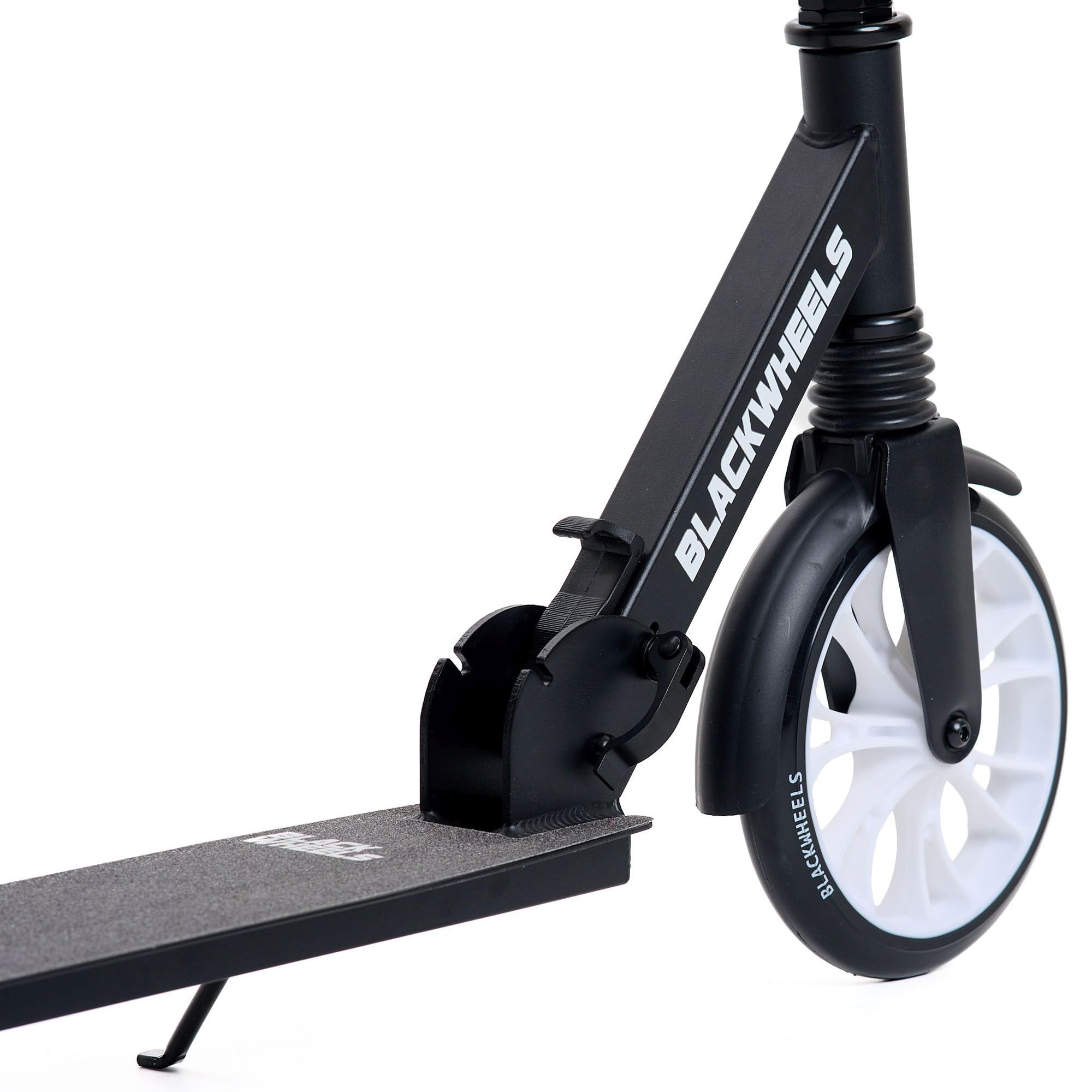 BLACKWHEELS ZOOM Monopattino da Città – Ruote Grandi 200mm, Pieghevole, Ammortizzato, Manubrio Regolabile in Altezza, Telaio Leggero in Alluminio, Guida Confortevole su Ogni Superficie