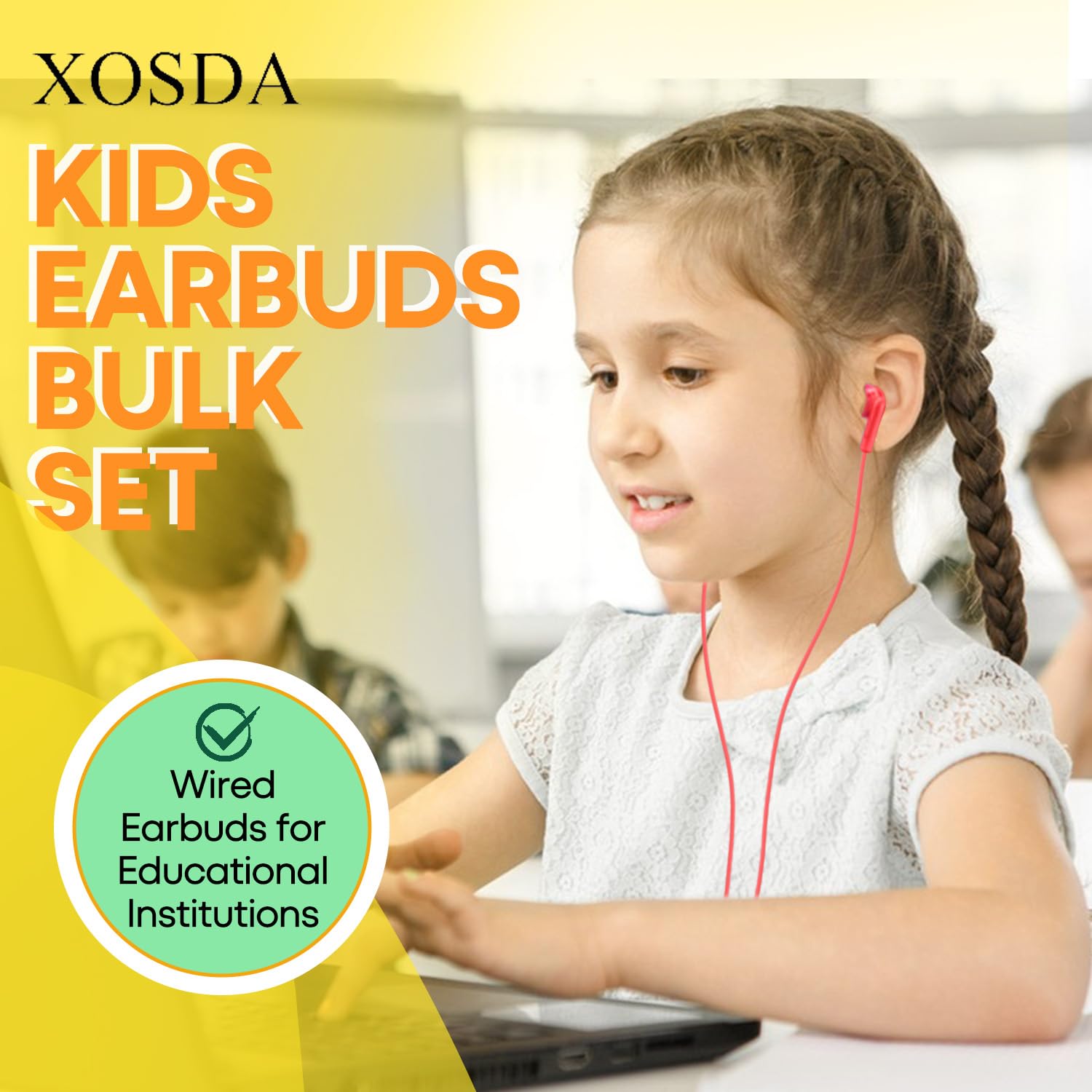 Confezione da 100 auricolari usa e getta per scuola, scuola, studenti, bambini, regali e adulti (colori misti)