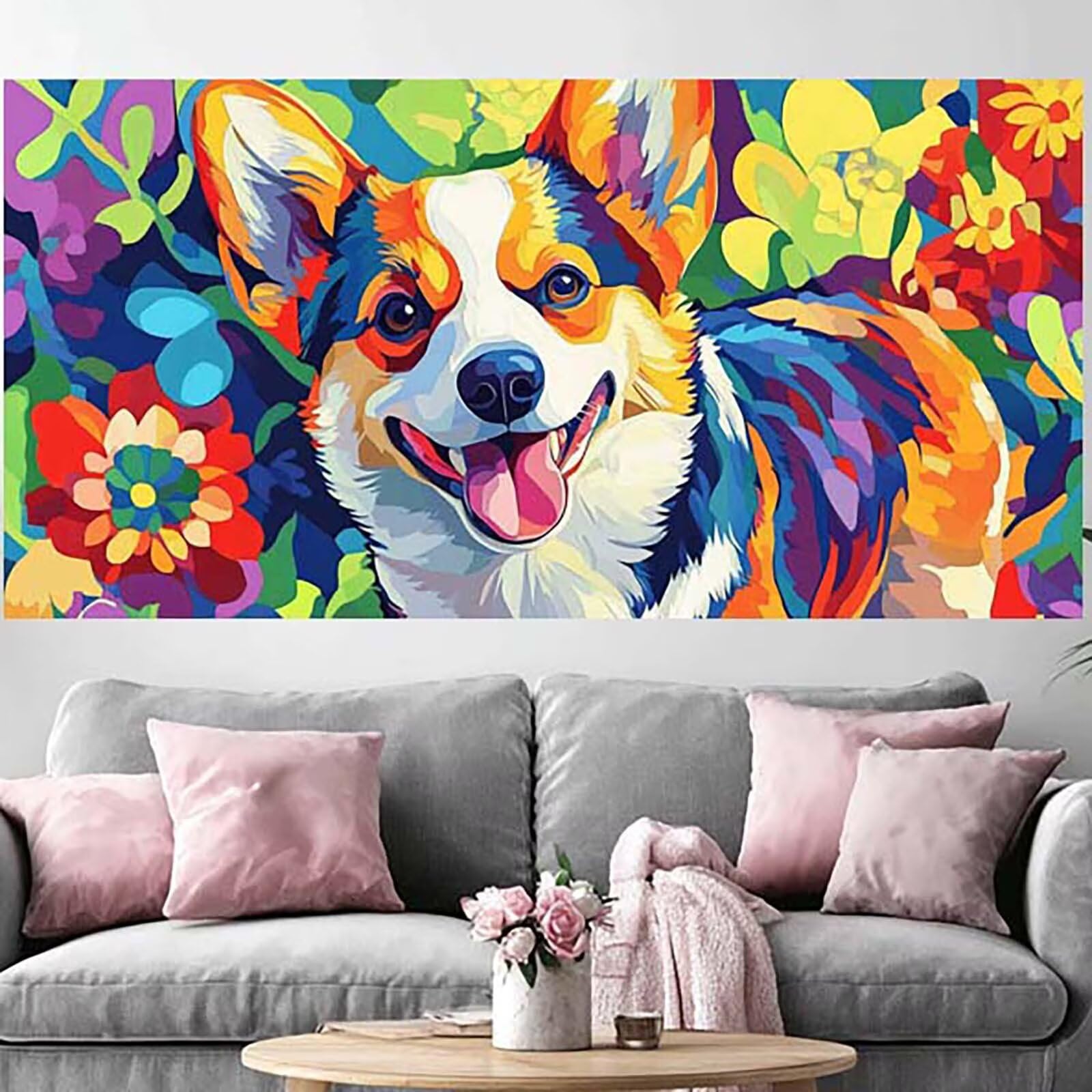 Diamond Painting pour Beginner Broderie Diamant Chien Grand Format Facile a Realiser - 8