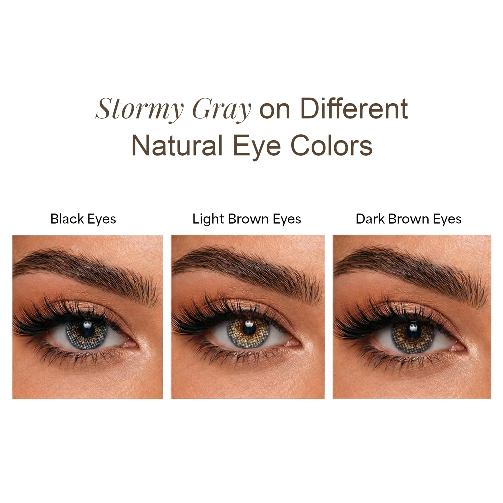 Aquacolor Daily Disposable Colored Lenses with 0 Power - Spicy Grey - (10 Lens/Box) 3