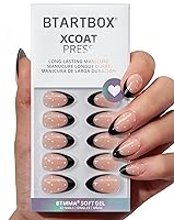 Vista 11 de BTArtbox Uñas postizas a presión con punta francesa, almendra, ajuste supremo, naturales, reutilizables, cortas, adhesivas, para mujer, regalo en 16