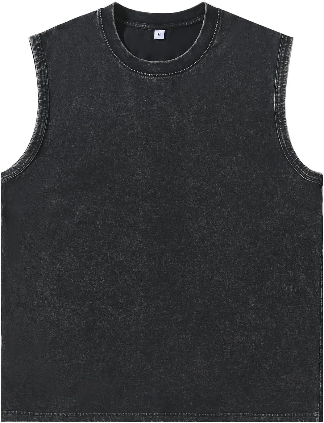 Mens Workout Tank Tops Sleeveless T Shirts Men Muscle Shirt Gym Cotton Acid Wash Tee Shirts Running Loose Fit Tees