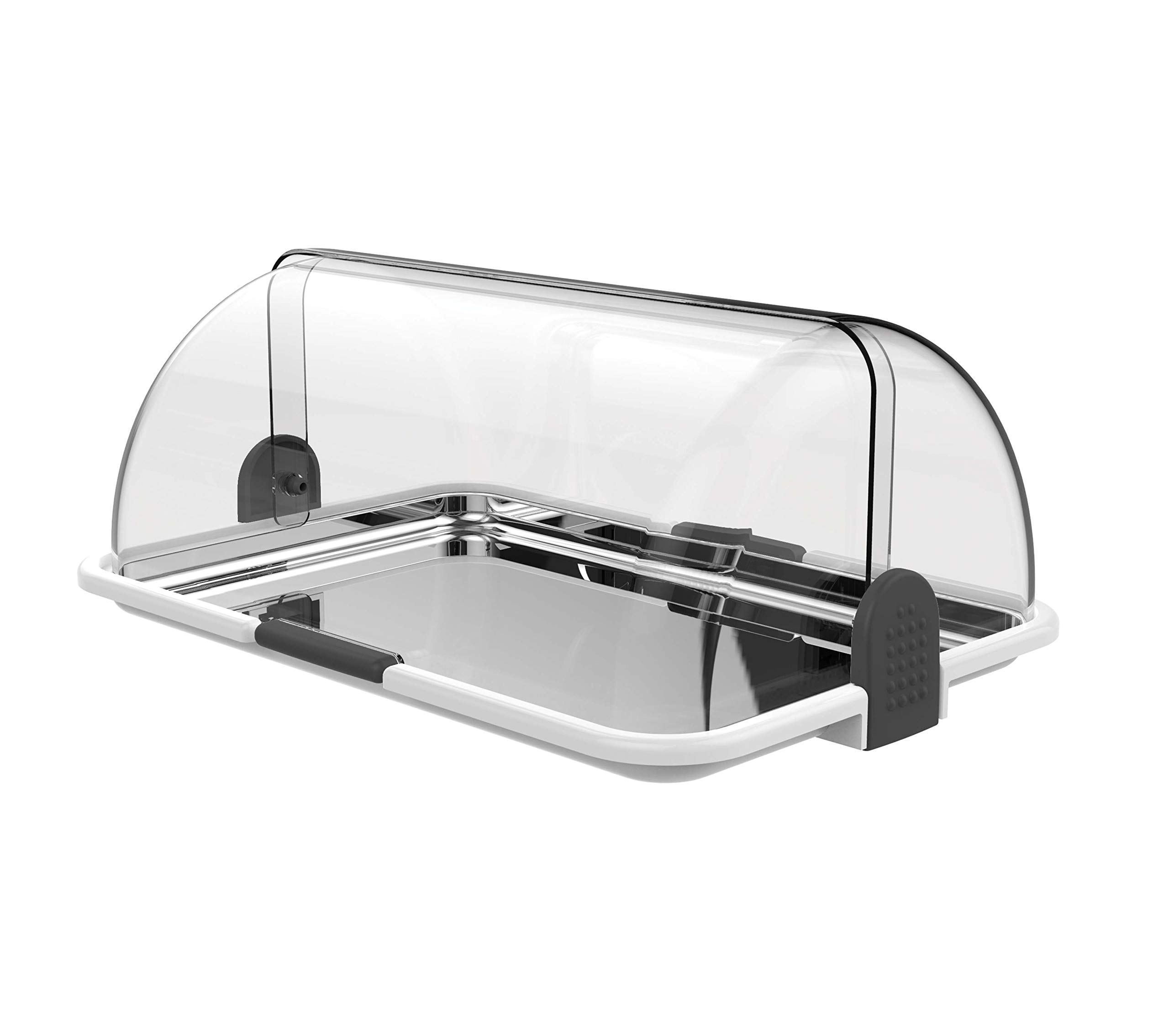 BIESSE Classica Polybox Grande con Vassoio Acciaio, Bianco, 44.5 x 31.5 x 19.5 cm