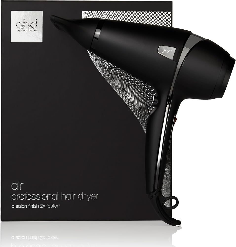 ghd - Sèche-cheveux ghd Air - Sèche-cheveux professionnel (Noir) | Séchage et coiffage rapides au quotidien - Réduit les frisottis - 3 températures, 2 puissances - Utilisé par les coiffeurs