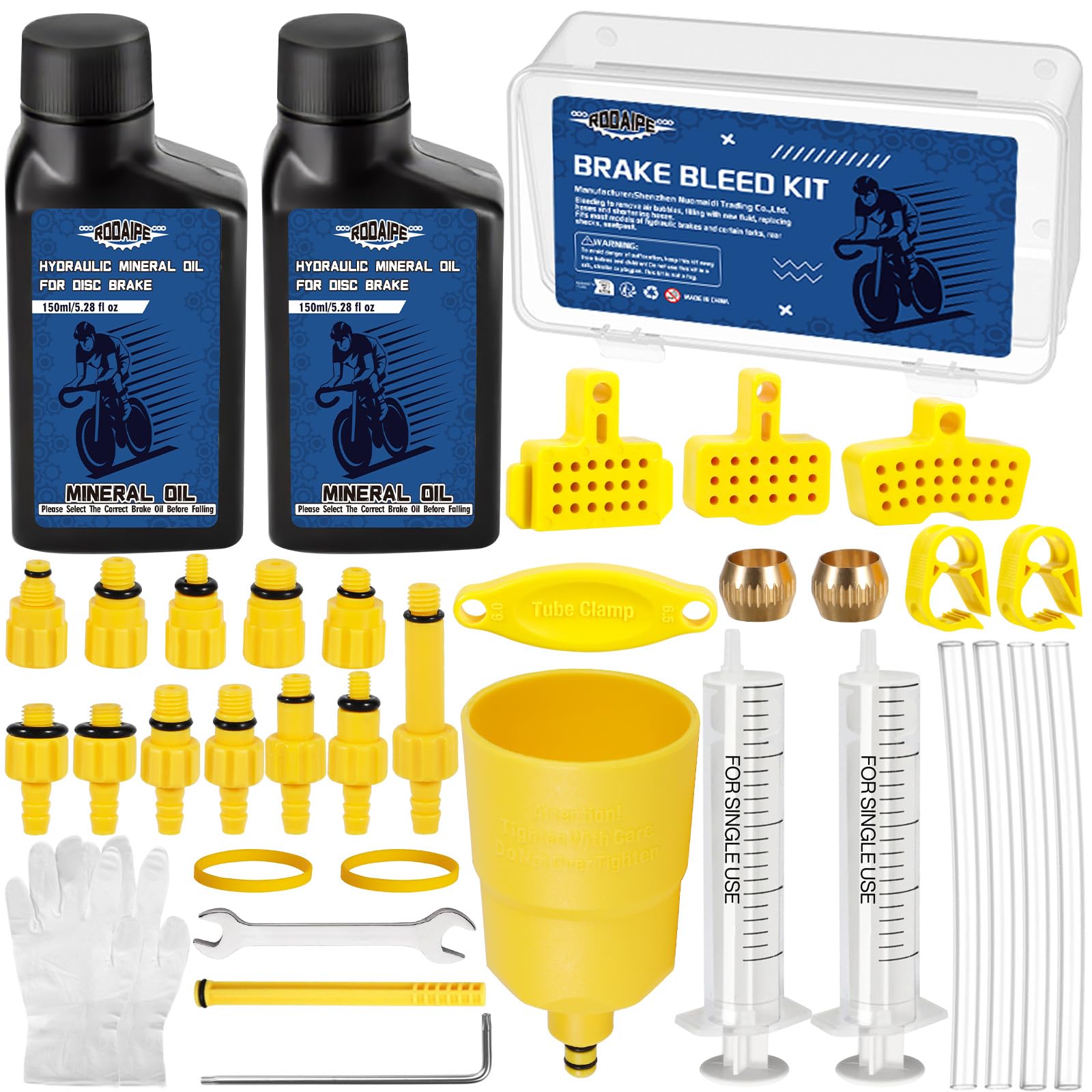 Kit Purge Freins Hydrauliques CHUMXINY - Pour Shimano, TEKTRO, TRP - Inclus Entonnoir Et Huile Minérale