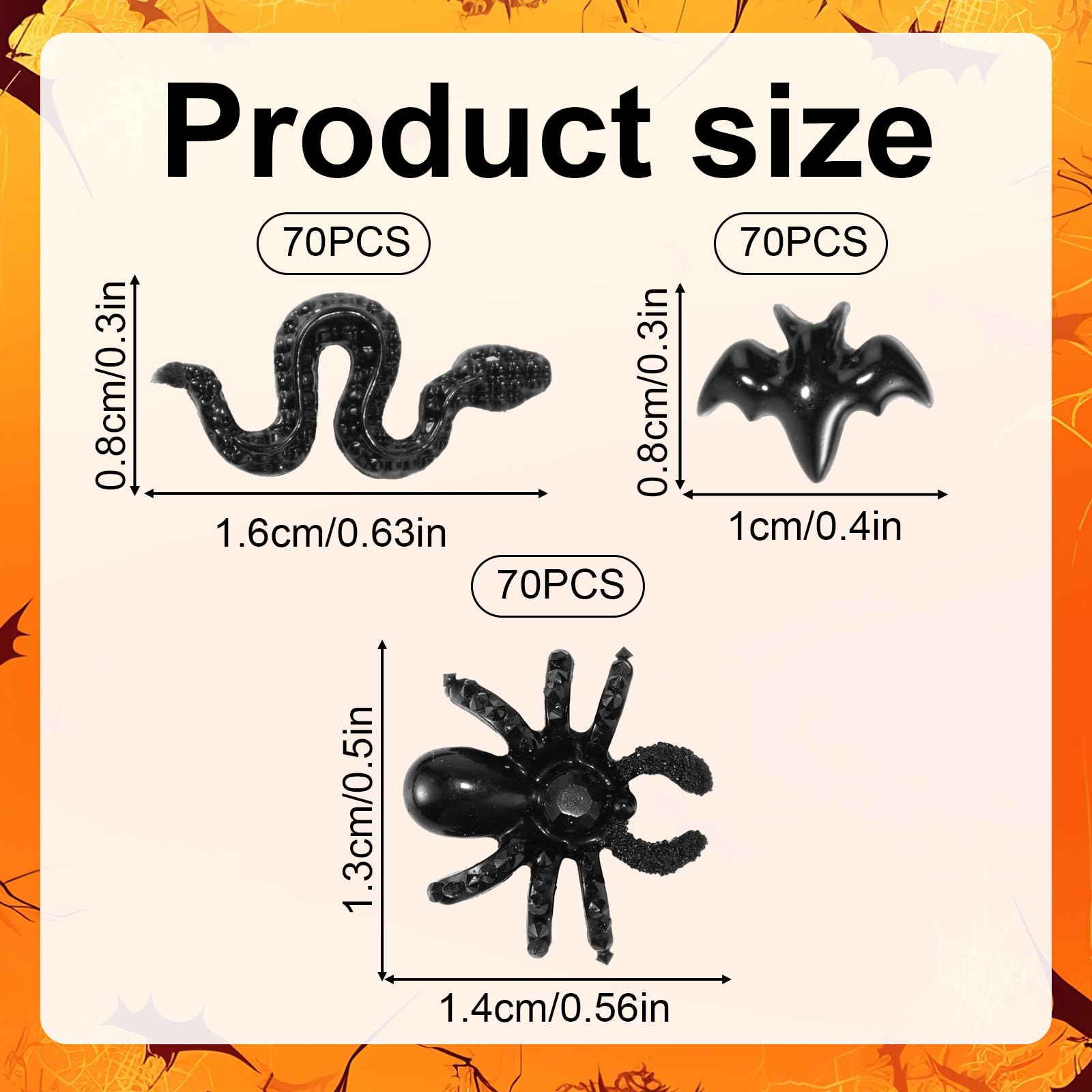 Lyreh 210pcs Halloween Mini Resin Creatures - Image 2