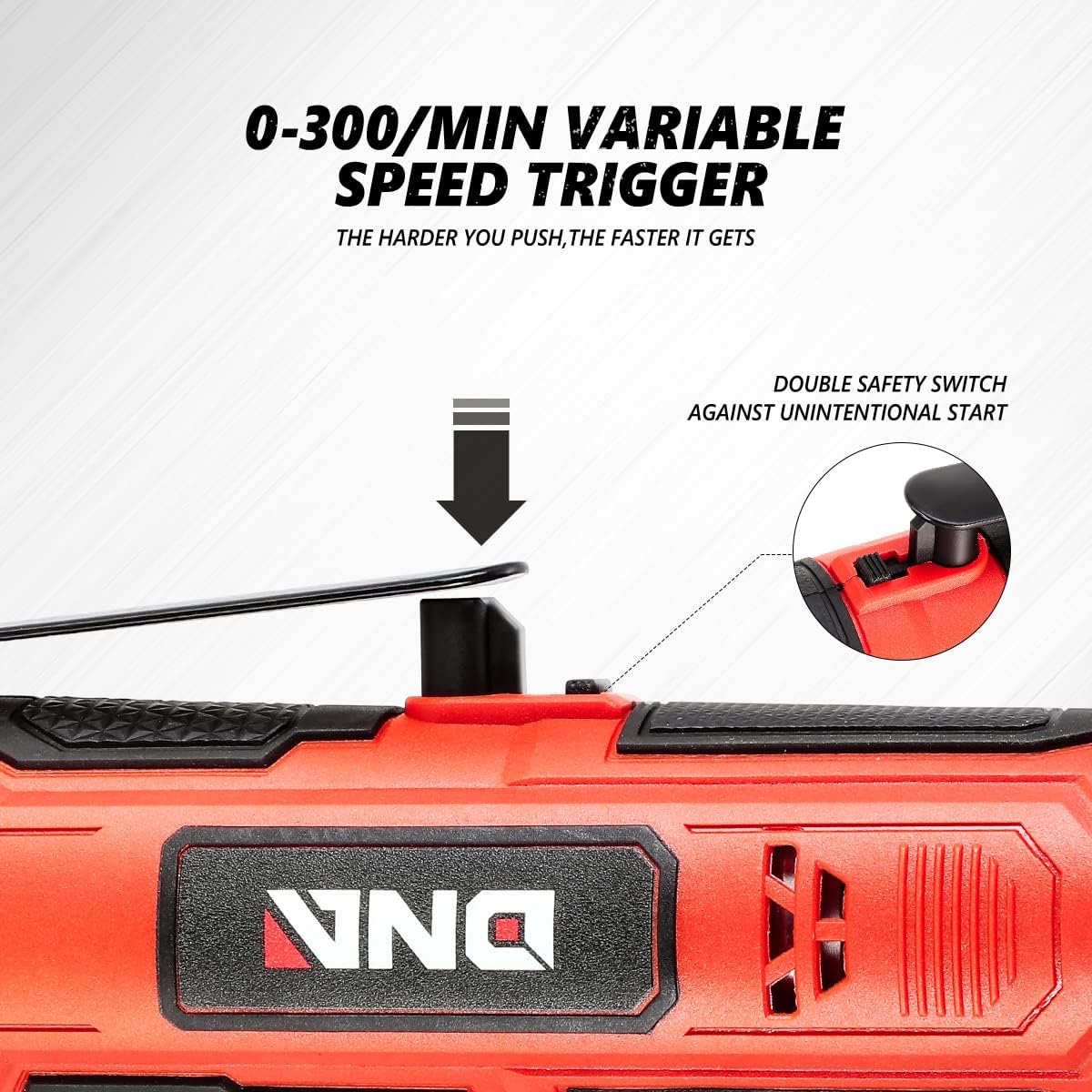 DNA MOTORING TOOLS-00170 12V 3/8" Cordless Electric Ratchet Wrench with Forward/Reverse Rotation Switch + LED Work Light, Red (Tool Only)