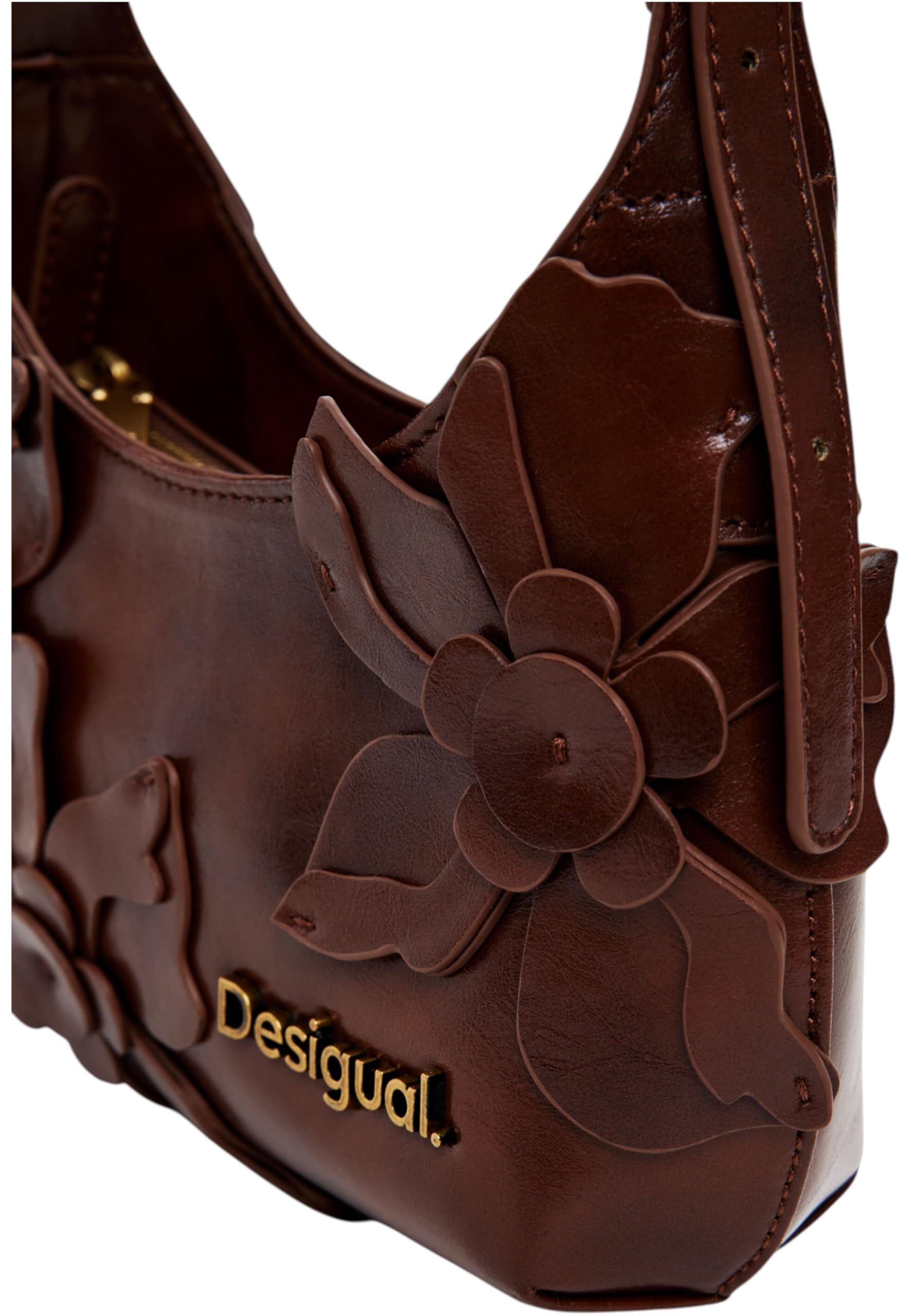 Desigual Bag_Reprise Choco Valenti, Accessori Borsa A Corpo in PU Donna, Marrone, One Size