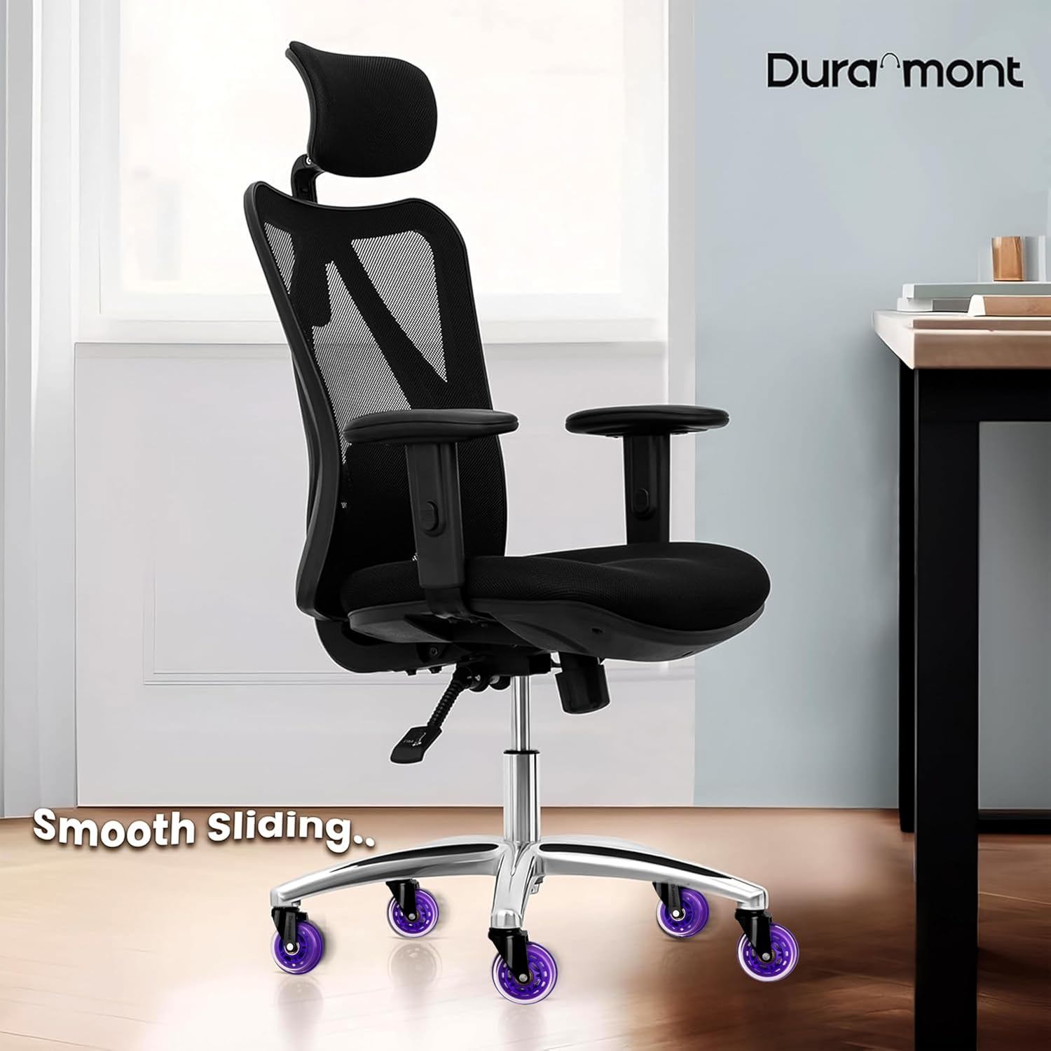 Office Chair Wheels Replacement - Heavy Duty Chair Casters, Rubber Roller Blade Wheels for Carpet and Hardwood Floors Silicon Desk Accessories (Purple)