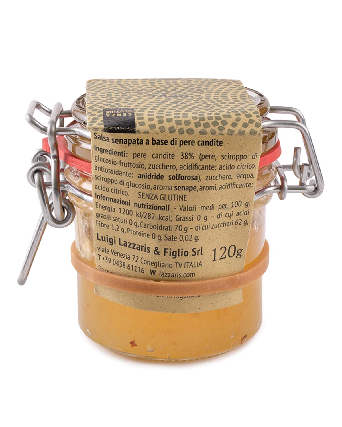 Lazzaris 1901 - Salsa di pere 120 g Gourmet - 6 vasi per cartone - 3