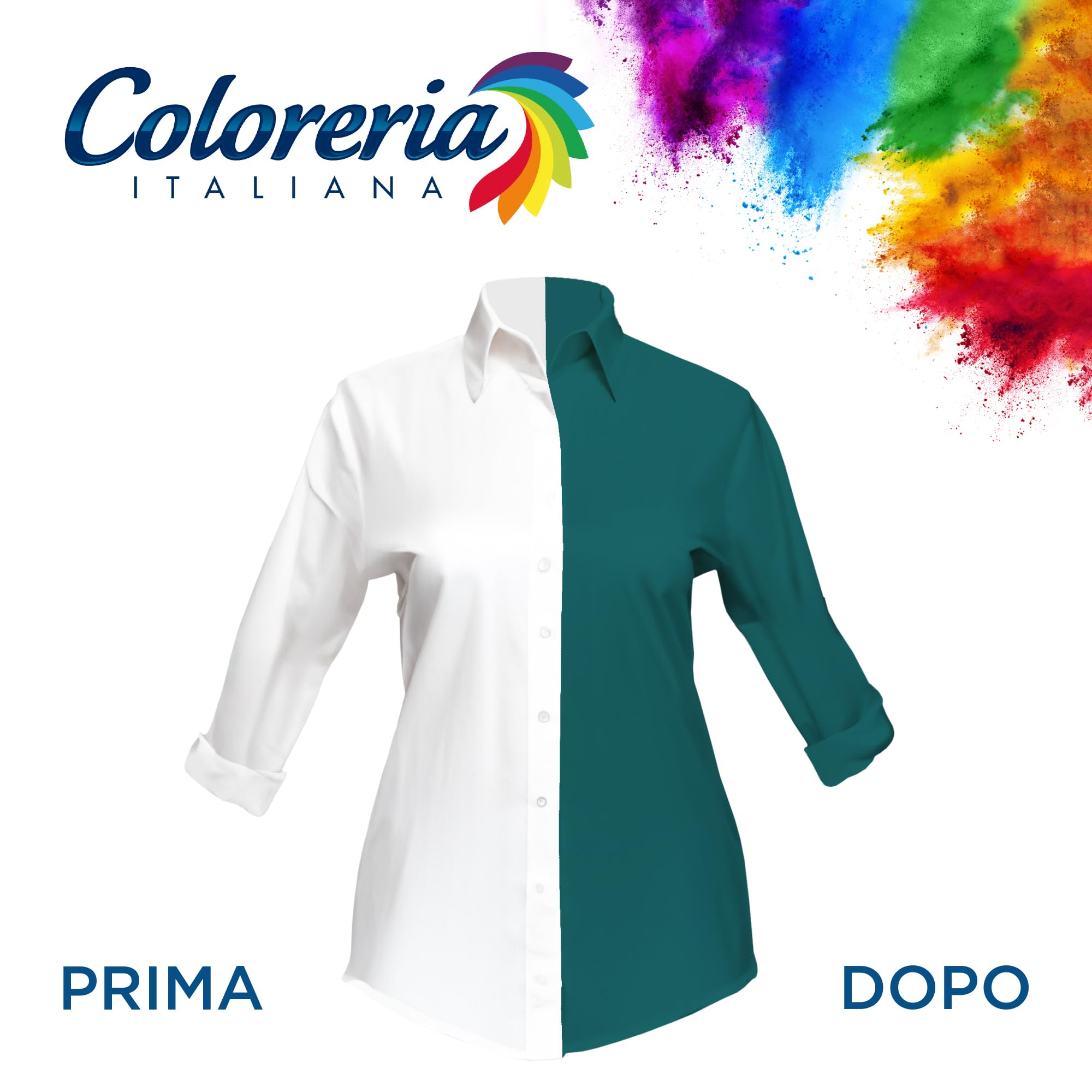 Coloreria Italiana Grey Colorante Tessuti e Vestiti in Lavatrice, Verde Smeraldo, 1 Confezione