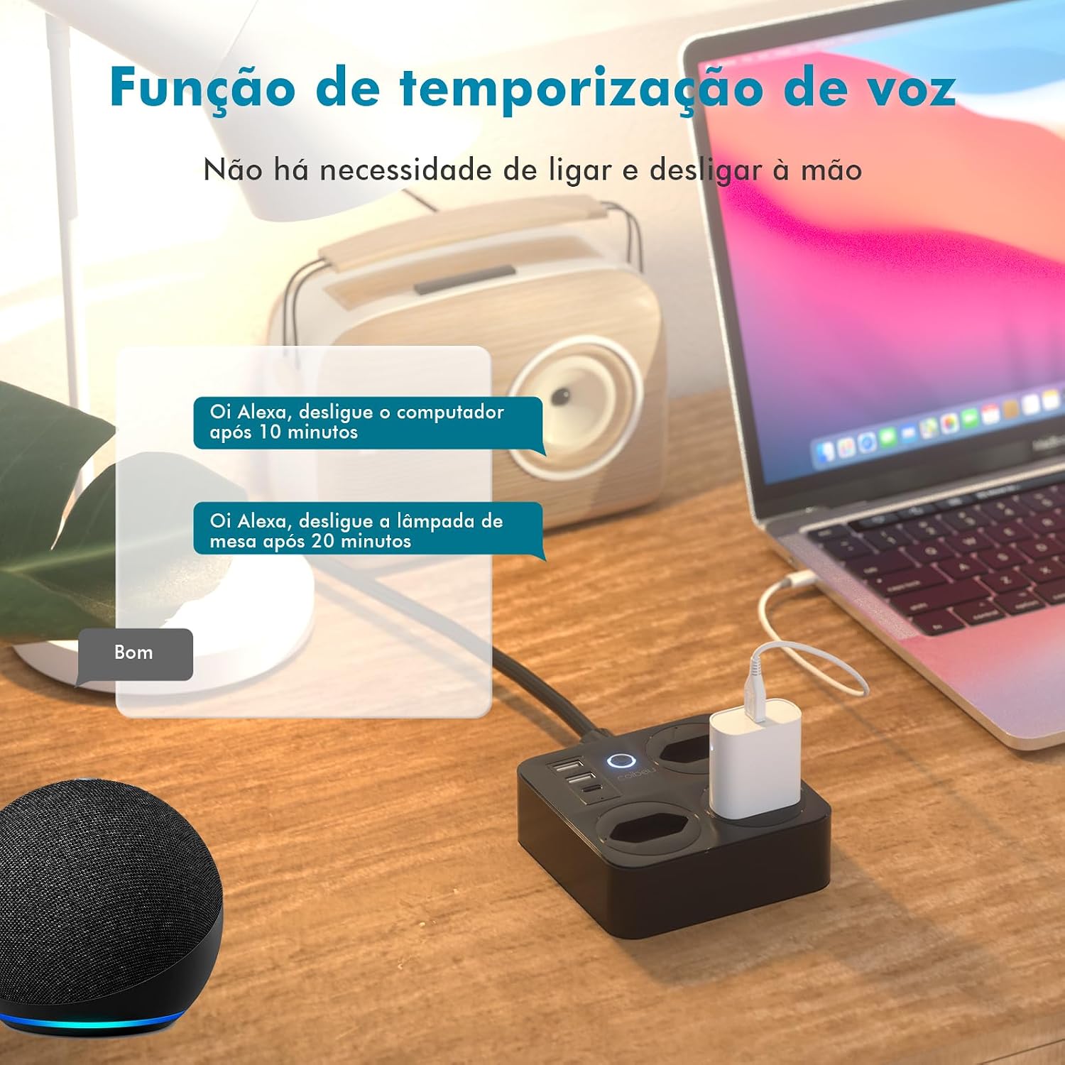 Filtro de Linha, Tomada Inteligente Wifi, Extensão Tomada, Regua Tomada, Regua de Energia, 3 Tomadas, 2 Interfaces USB, 1 Porta USB Tipo-C, Suporte para Controle Por Voz, Controle de celular (Preto) Filtro de Linha, Tomada Inteligente Wifi, Extensão Tomada, Regua Tomada, Regua de Energia, 3 Tomadas, 2 Interfaces USB, 1 Porta USB Tipo-C, Suporte para Controle Por Voz, Controle de celular (Preto)