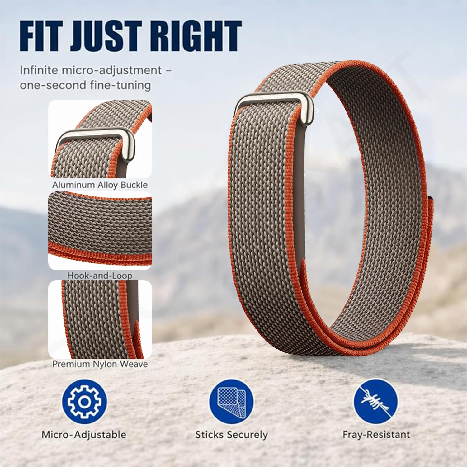 Stretch Nylon Sport Strap Compatible For Fitbit Air (Only Strap) — Amazon image 4