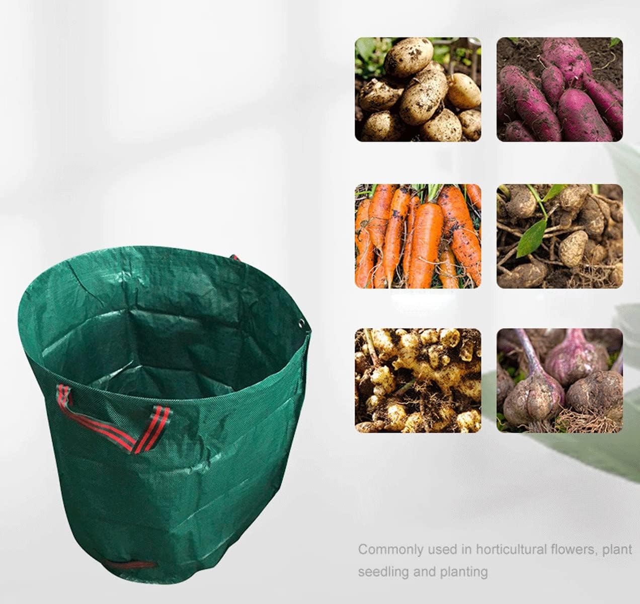 Heavy Duty Garden Waste Bags with Carry Handles 120/272/300/400/500Litres for Gardening, Yard Waste & Other Garden Refuse Reusable Collapsible for Refuse Rubbish Leaves Grass Weeds