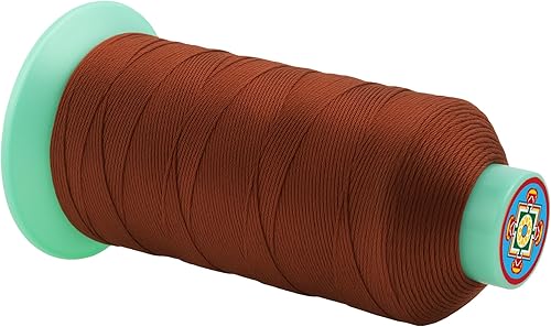 Miniatura 118 de Mandala Crafts Hilos de coser resistentes de nailon consolidado, hilo para tejer jeans de cuero, hilos de tapicería marina al aire libre, Beige