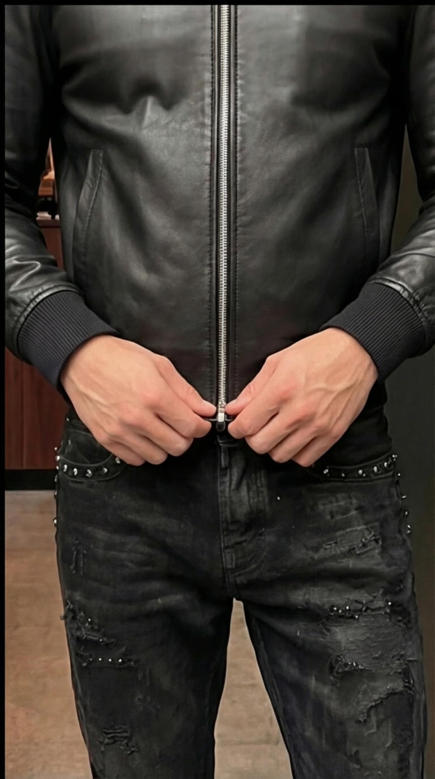 BARONE giacca pelle uomo, giubbotto pelle uomo foderato bomber in pelle, per ogni occasione la migliore giacca in Made in Italy RICCARDO